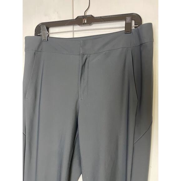 ATHLETA Stellar Flare Trouser Womens 14 Tall Charcoal Gray Fitted Stretch Pants - Picture 3 of 16